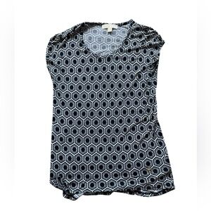 Michael Kors Geometric blue and White Women's Top